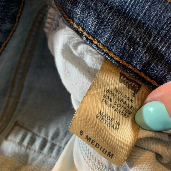 Levis Womens 6 Denim Jeans Blue 515 Boot Cut Mid Rise Medium Wash Stretch - Picture 6 of 12